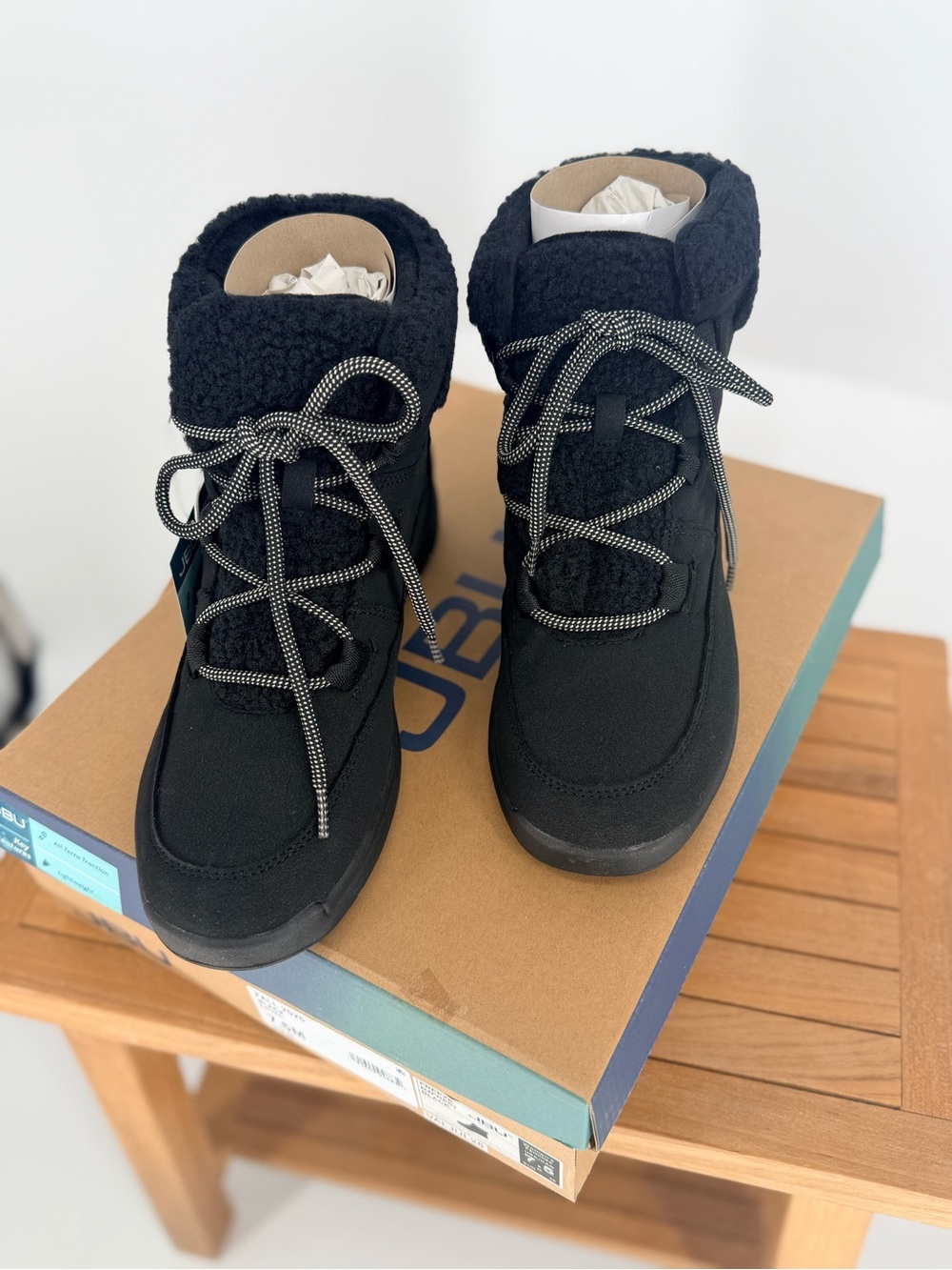 New JBU FALL 2025 Women’s Black Winter Lace-Up Ankle Boots size 7.5